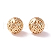 Brass Hollow Beads KK-P226-19CG-2