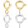 Beebeecraft 20Pcs 2 Colors 925 Sterling Silver Spring Ring Clasps STER-BBC0007-80-1