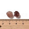 Natural Strawberry Quartz Carved Flower Beads G-O156-B-22-3