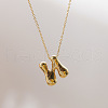 Brass Chunky Initial Pendant Necklaces WG97A63-14-1