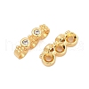 Brass Micro Pave Clear Cubic Zirconia Spacer Bars KK-P302-21B-G-2