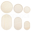 Fingerinspire Flat Round & Oval Wood Knitting Crochet Bottoms DIY-FG0005-02-1