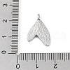 Brass Micro Pave Clear Cubic Zirconia Pendants KK-Q816-05P-02-3