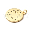 Rack Plating Brass Micro Pave Cubic Zirconia Pendants KK-Z063-44G-1-2