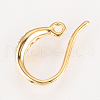 Brass Micro Pave Cubic Zirconia Earring Hooks ZIRC-Q002-144G-2