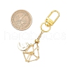 Brass Macrame Pouch Empty Stone Holder Pendant Decoration HJEW-JM03304-01-4