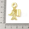 Mother's Day Rack Plating Brass Micro Pave Clear Cubic Zirconia European Dangle Charms X-KK-S380-26G-3