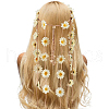CRASPIRE 2Pcs Cloth Sunflower Hippie Headband Floral Crown OHAR-CP0001-16-1