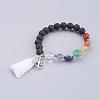 Tassel Charm Bracelets BJEW-P186-F-2