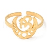 304 Stainless Steel Open Cuff Ring RJEW-K251-05G-2