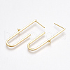 Brass Stud Earring Findings KK-T038-234G-2