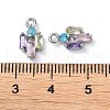 Brass Micro Pave Cubic Zirconia Charms KK-F872-19P-3