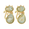 304 Stainless Steel Resin Pendants STAS-V015-59G-02-1