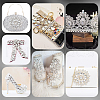 AHADERMAKER 90Pcs 6 Style Flat Round Sew on Rhinestone RGLA-GA0001-09-8
