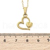 Heart 304 Stainless Steel Pendant Necklaces NJEW-M096-34G-3