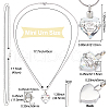 CREATCABIN April Glass Urn Pendant Necklace DIY Making Kit DIY-CN0001-82I-2