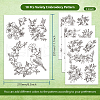 4 Sheets 11.6x8.2 Inch Stick and Stitch Embroidery Patterns DIY-WH0455-039-2
