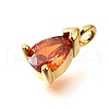 Brass Micro Pave Cubic Zirconia Pendants KK-D356-08F-G-2