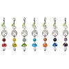 Synthetic & Natural Mixed Gemstone Beaded Pendant Decorations HJEW-JM01484-1