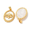 Brass Clear Micro Pave Cubic Zirconia Pendants KK-A214-30G-2