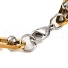 201 Stainless Steel Oval Link Chain Bracelets BJEW-B078-117A-3