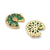 Brass Micro Pave Cubic Zirconia Pendants KK-B134-33G-2