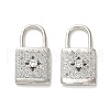 Brass Micro Pave Cubic Zirconia Pendants KK-K355-11P-1