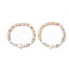 2Pcs Starfish & Tortoise Natural Freshwater Shell with Synthetic Turquoise Beads Stretch Bracelets for Men Women BJEW-JB11744-2
