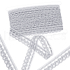 Polyester Shell Shape Lace Ribbon OCOR-WH0078-108B-1
