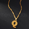 Brass Initial Pendant Necklaces FS-WG68BA5-17-1