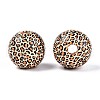 Printed Schima Wood Beads WOOD-N017-01D-2