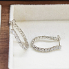 S925 Sterling Silver Oval Hoop Earrings QA6317-2-3