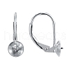 Anti-Tarnish Rhodium Plated 925 Sterling Silver Leverback Earring Findings STER-I017-084I-P-7