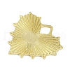 Textured Brass Pendants KK-M322-19G-2