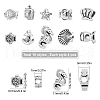 SUNNYCLUE 40 Pcs 10 Styles Tibetan Style Alloy European Beads TIBE-SC0001-30AS-2