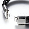Men's Braided Leather Cord Bracelets X-BJEW-H559-15G-4