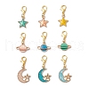Alloy Enamel Pendant Decorations HJEW-JM03289-2