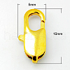Brass Lobster Claw Clasps X-KK-E097-10x5mm-G-1