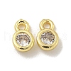 Brass Micro Pave Cubic Zirconia Charms KK-L075-017LG-01-1