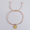Adjustable Double-waxed Thread Charm Bracelets QW9202-2-1