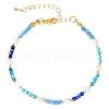 Elegan Natural Apatite & Lapis Lazuli & Dyed Blue White Jade & Synthetic Dyed Blue Turquoise Beaded Bracelets for Women CF1686-5