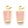 304 Stainless Steel Enamel Charms STAS-T065-66G-02-1