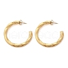 304 Stainless Steel Twist C-Shaped Stud Earrings EJEW-V016-09G-02-4