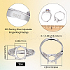 Beebeecraft 1Pc Rhodium Plated 925 Sterling Silver Adjustable Ring Findings STER-BBC0006-03-2