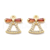 Brass Micro Pave Cubic Zirconia Pendants KK-B134-37G-1
