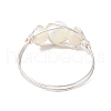 Round Natural Sea Shell Finger Rings RJEW-JR00848-02-4