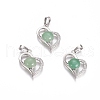 Natural Green Aventurine Pendants G-L512-O10-1