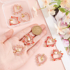 8Pcs 2 Styles Alloy Pendants PALLOY-GO00027-3