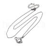 Brass Micro Pave Cubic Zirconia Star Pendant Necklaces for Women NJEW-S447-01P-4