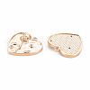 Mother's Day Brass Micro Pave Clear Cubic Zirconia Pendants KK-S364-186-2